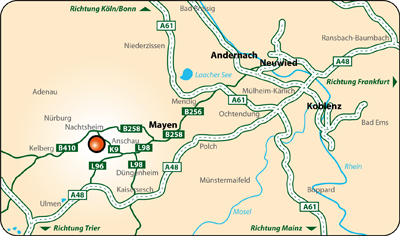 Reiterpension Karduck - Anfahrt von Fern